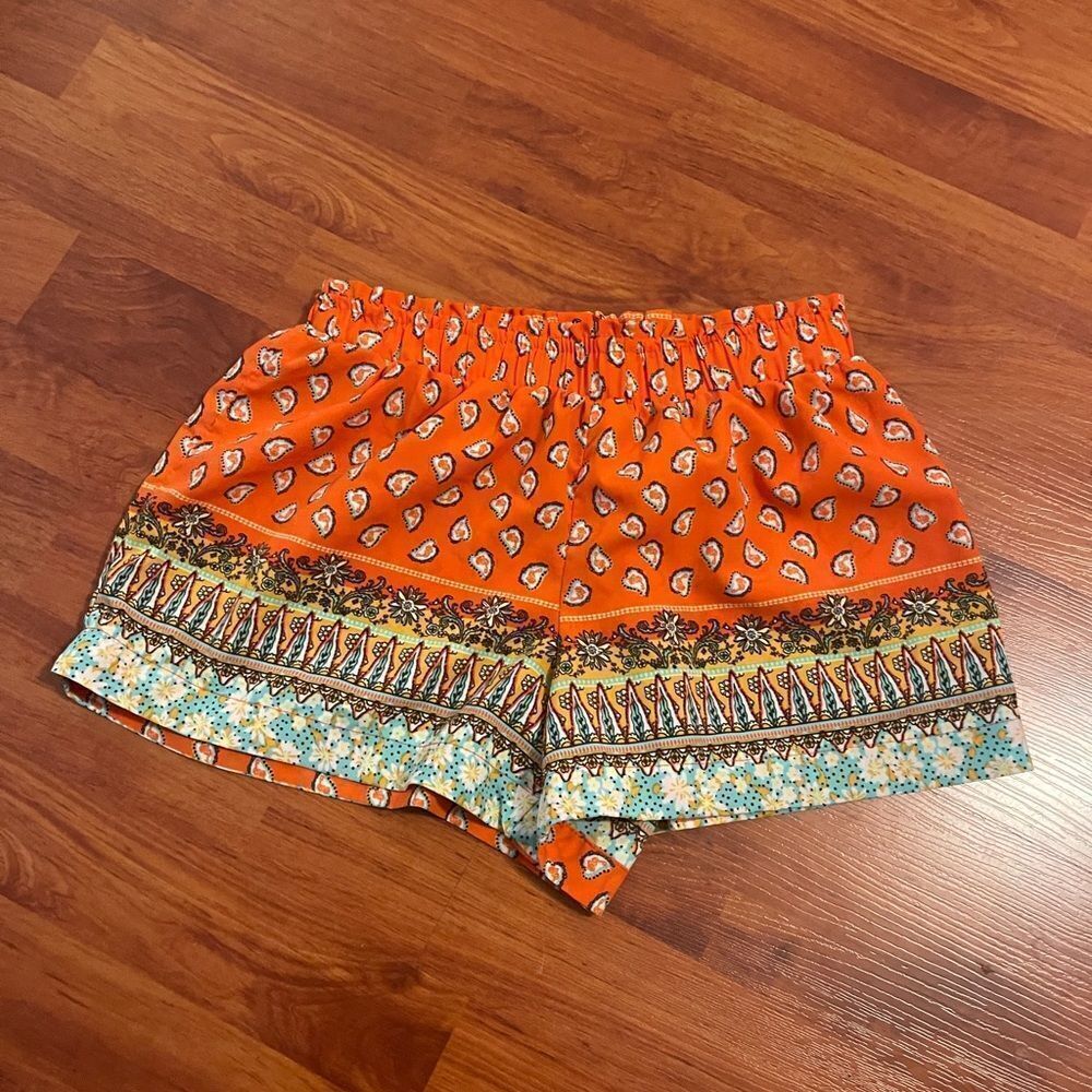 Rue 21 Orange bohemian shorts. Size small.
